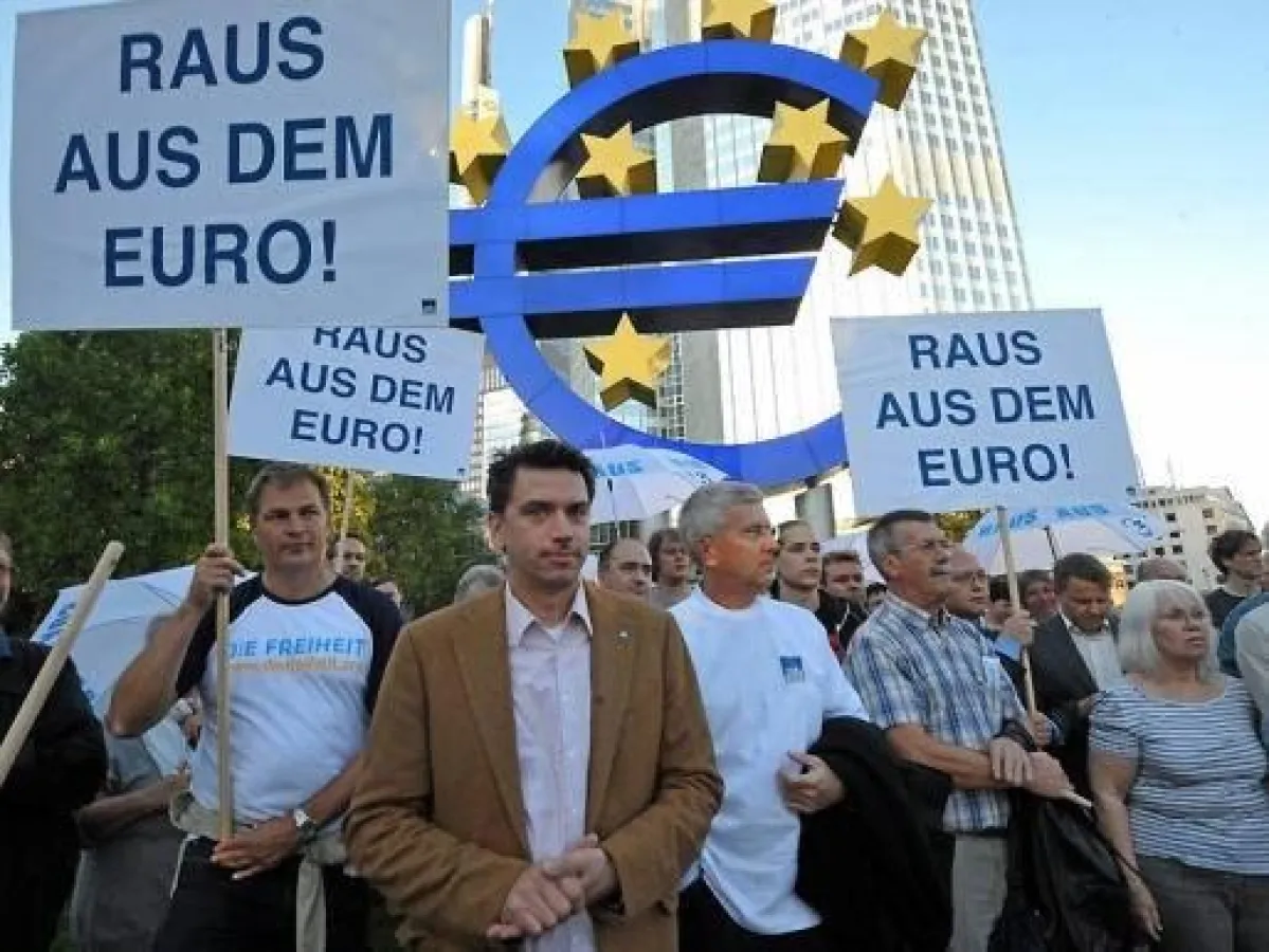 Anti-Euro-Demo in Frankfurt/M.