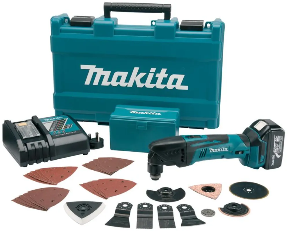 Multifunktionswerkzeug von Makita mit umfangreichem Zubehör