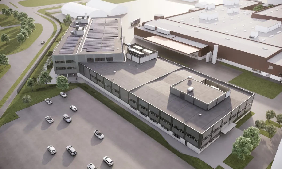 Blick auf das geplante Gunnesbo Innovation Centre in Lund (© Alfa Laval)