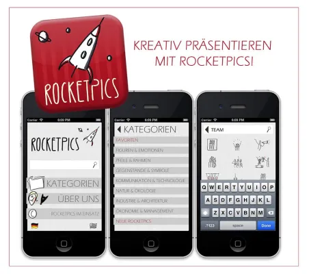 Bild: Mit der ROCKETPICS App geht Visualisieren und Präsentieren ganz einfach