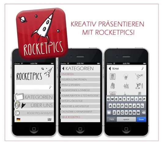 Mit der ROCKETPICS App geht Visualisieren und Präsentieren ganz einfach Bild: Mit der ROCKETPICS App geht Visualisieren und Präsentieren ganz einfach