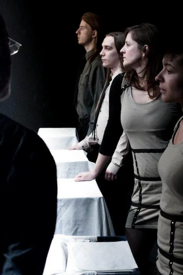 Rhamiel (Norbert Bertheau), Irin (David Chapman), Cassiel (David Mittelbach), Amatiel (Inga Zilles), Halliza FOTO: PHILIPP KOLLMAR