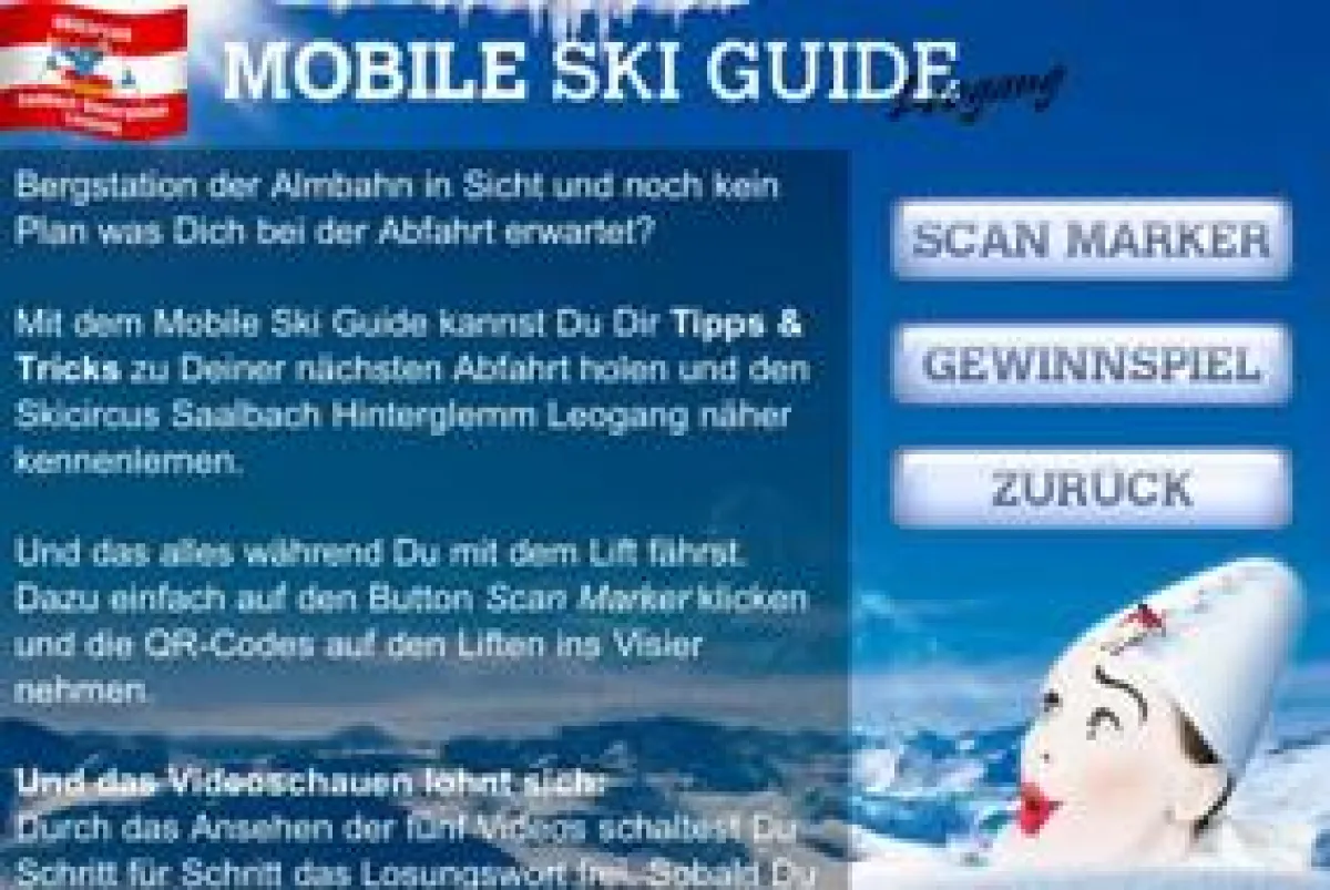 Mobile Ski Guide - Startscreen