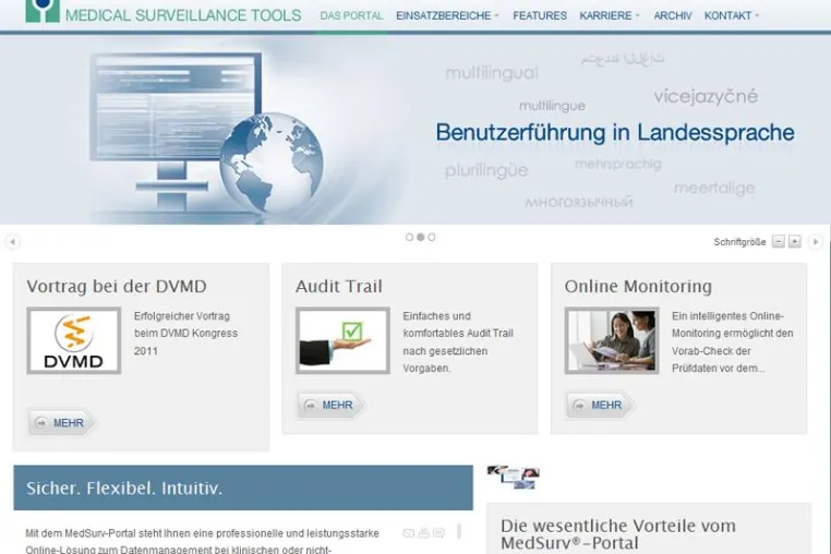 Intuitives Online-Portal vereinfacht Datenmanagement und Dokumentation Bild: Intuitives Online-Portal vereinfacht Datenmanagement und Dokumentation