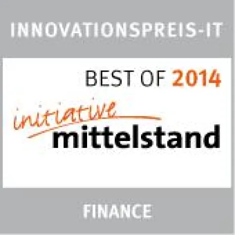 Bild: Prädikat BEST OF 2014 der Initiative Mittelstand für pfsbausparen