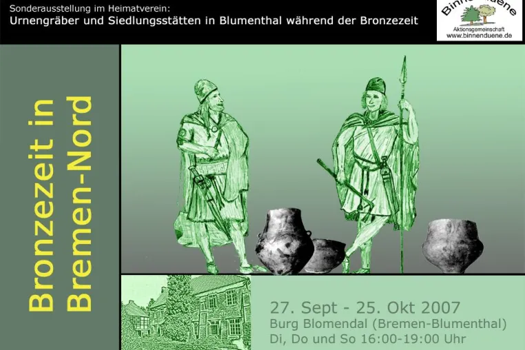 Ausstellung „Urnengräber und Siedlungsstätten in Blumenthal während der Bronzezeit“ Bild: Ausstellung „Urnengräber und Siedlungsstätten in Blumenthal während der Bronzezeit“