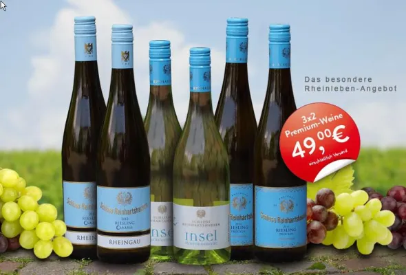 Weinraritäten aus dem Rheingau: Partner-Aktion von Rheinleben und Schloß Reinhartshausen Bild: Weinraritäten aus dem Rheingau: Partner-Aktion von Rheinleben und Schloß Reinhartshausen