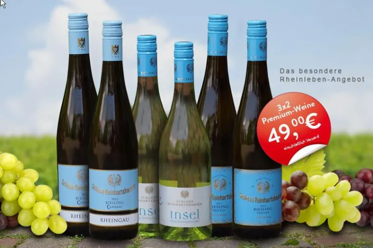 Bild: Weinraritäten aus dem Rheingau: Partner-Aktion von Rheinleben und Schloß Reinhartshausen