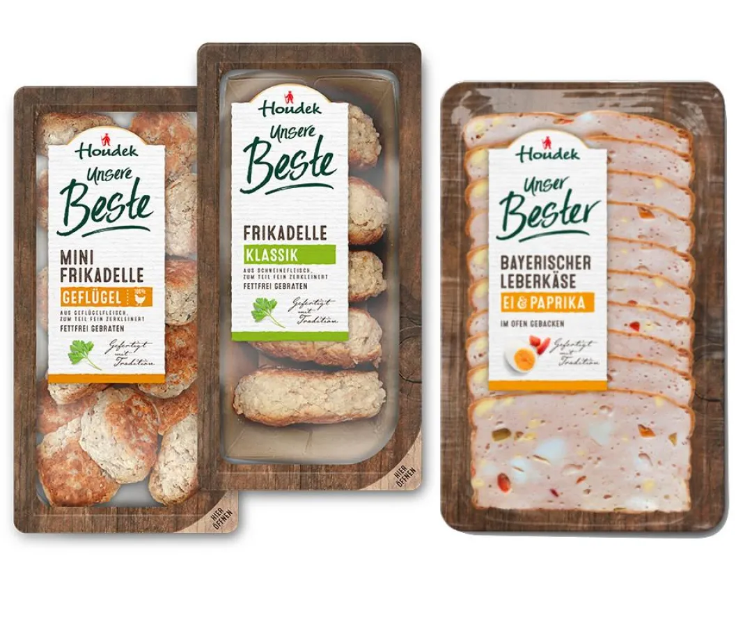 Neue Houdek Frische-Range: Leberkäse und Frikadellen