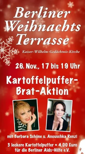 Bild: Kartoffelpuffer-Charity-Aktion mit Barbara Schöne und Anouschka Renzi