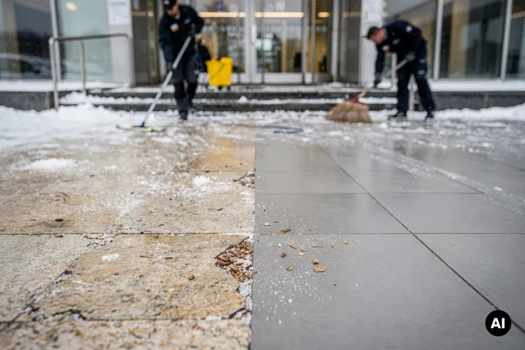 Büroreinigung in Bonn: Salz und Split können Bodenbeläge zerstören Bild: Büroreinigung in Bonn: Salz und Split können Bodenbeläge zerstören