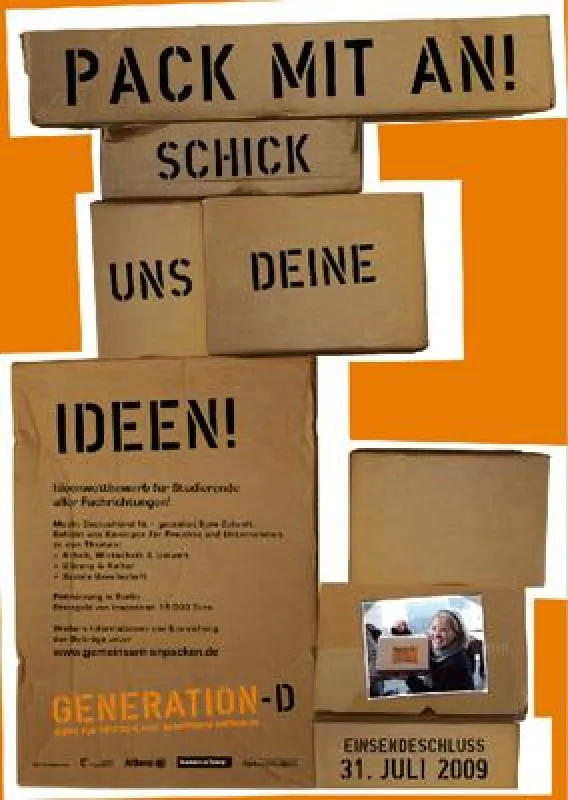 Motiviert zum Anpacken ? Plakat der GENERATION-D.