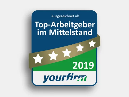 Bild: deister electronic als „Top-Arbeitgeber im Mittelstand 2019“ ausgezeichnet