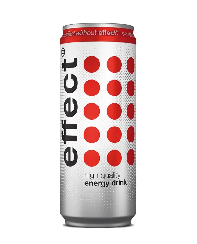 Mehr Impact, mehr Dynamik: effect® Energy Drink im neuen Design.