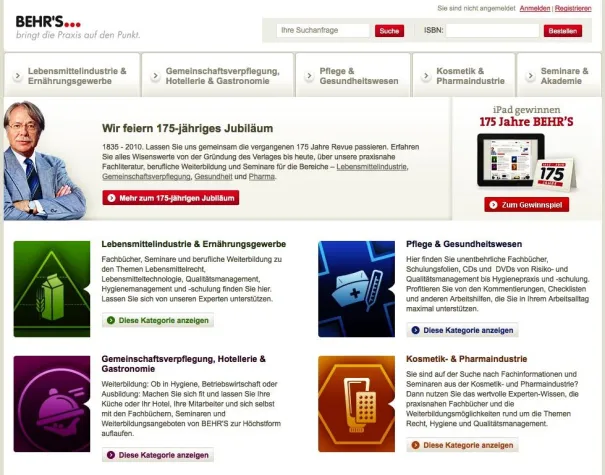 Bild: 175 Jahre BEHR’S Verlag: Online-Shop in neuem Glanz