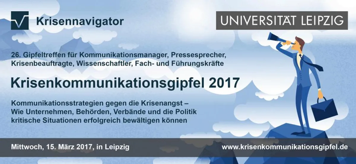 Pressesprecher und Krisenmanager treffen sich zum Krisenkommunikationsgipfel 2017 in Leipzig