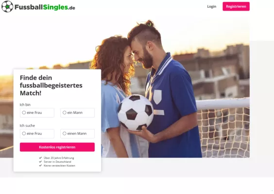 Bild: FussballSingles.de - Verliebt in Fußball, verbunden durch die Leidenschaft