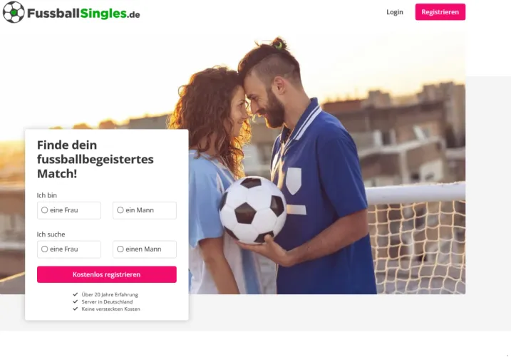 Bild: FussballSingles.de - Verliebt in Fußball, verbunden durch die Leidenschaft