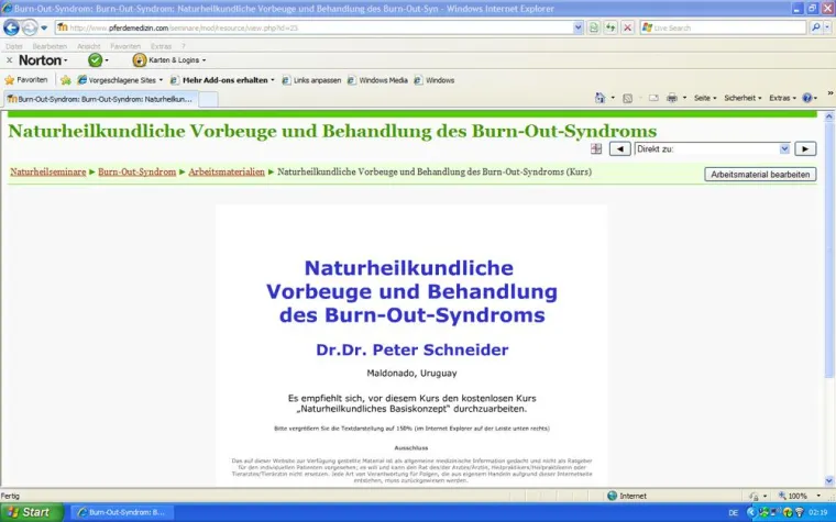 Bild: Neuer Online-Kurs: Burn-Out-Syndrom