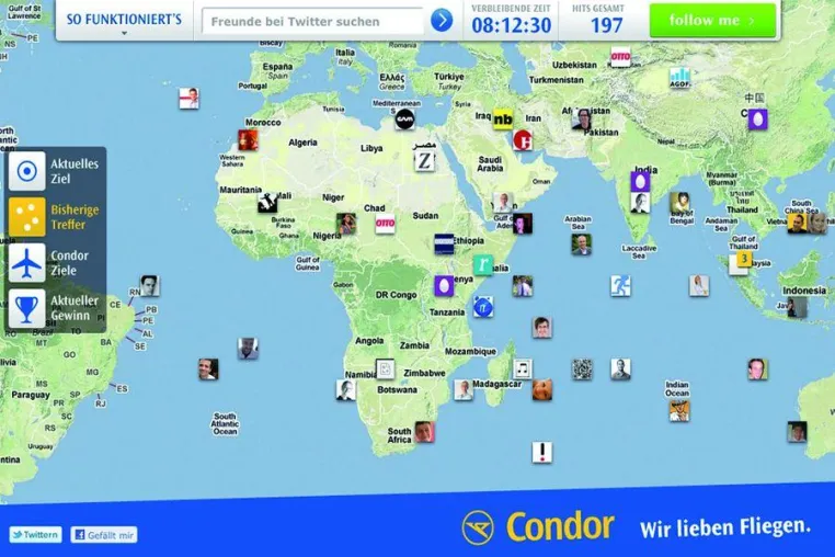Condor „Social Media“ Gewinnspiel auf Twitter Bild: Condor „Social Media“ Gewinnspiel auf Twitter