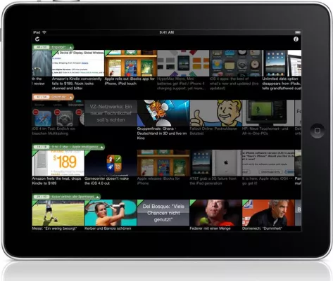 Bild: News Wall 1.0 für iPad & iPhone verfügbar - Effizienter News Reader