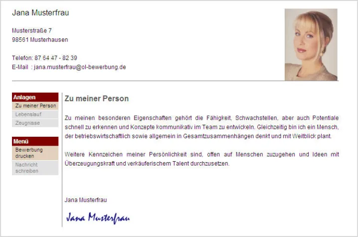 Online-Bewerbungsmappe, moderne Form der Bewerbung Bild: Online-Bewerbungsmappe, moderne Form der Bewerbung