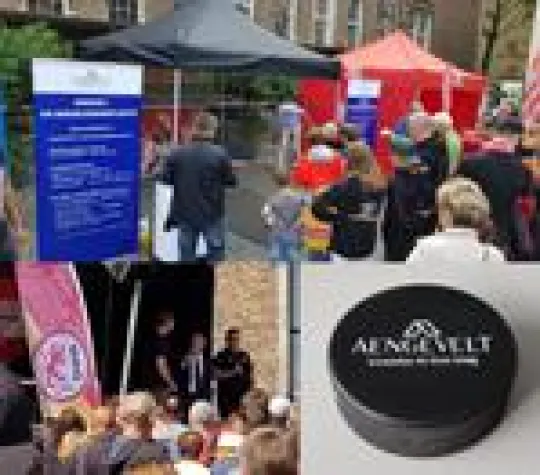 Bild: AENGEVELT feiert mit der Düsseldorfer EG offizielle Saisoneröffnung