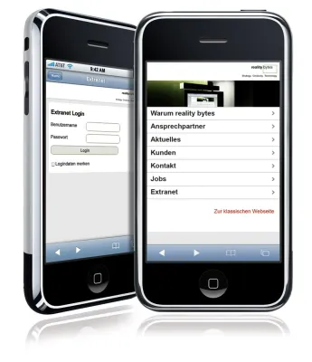 Bild: Erste Agentur-Website für iPhone gelauncht
