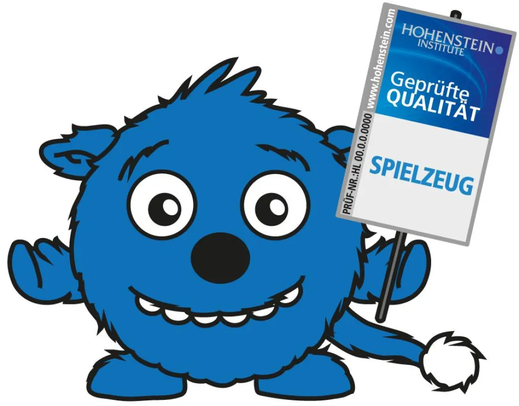 Sicheres Spielzeug bekommt ein vertrauensvolles Label mit Charme