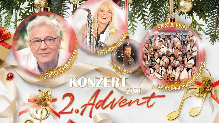 Bild: Konzert zum 2. Advent 2025 mit Saxophonistin Kathrin Eipert und Orchester