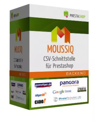 Bild: Moussiq – Prestashop-Exportmodul für Preisevergleiche und Verkaufsplattformen
