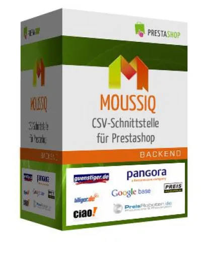 Moussiq – Prestashop-Exportmodul für Preisevergleiche und Verkaufsplattformen Bild: Moussiq – Prestashop-Exportmodul für Preisevergleiche und Verkaufsplattformen