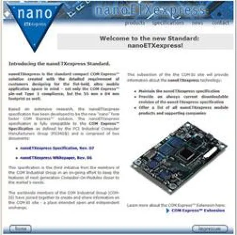 nanoETXexpress.com - Website zum visitenkartengroßen Computer-on-Module Formfaktor ist jetzt online Bild: nanoETXexpress.com - Website zum visitenkartengroßen Computer-on-Module Formfaktor ist jetzt online