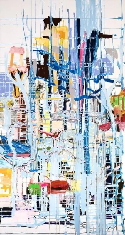 TITELLOS 1, 2009, 280 x 160 cm, Acryl auf Leinwand