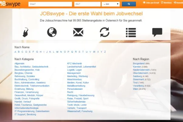 JOBswype erleichtert die Arbeitssuche mit gleich drei Neuerungen im November Bild: JOBswype erleichtert die Arbeitssuche mit gleich drei Neuerungen im November
