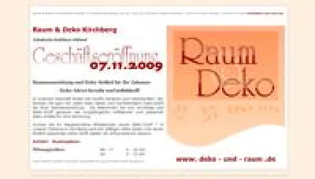 Bild: Geschäftseröffnung von Raum & Deko in Kirchberg