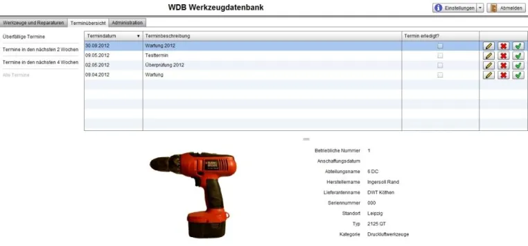Werkzeugverwaltung mit erweitertem Funktionsumfang Bild: Werkzeugverwaltung mit erweitertem Funktionsumfang