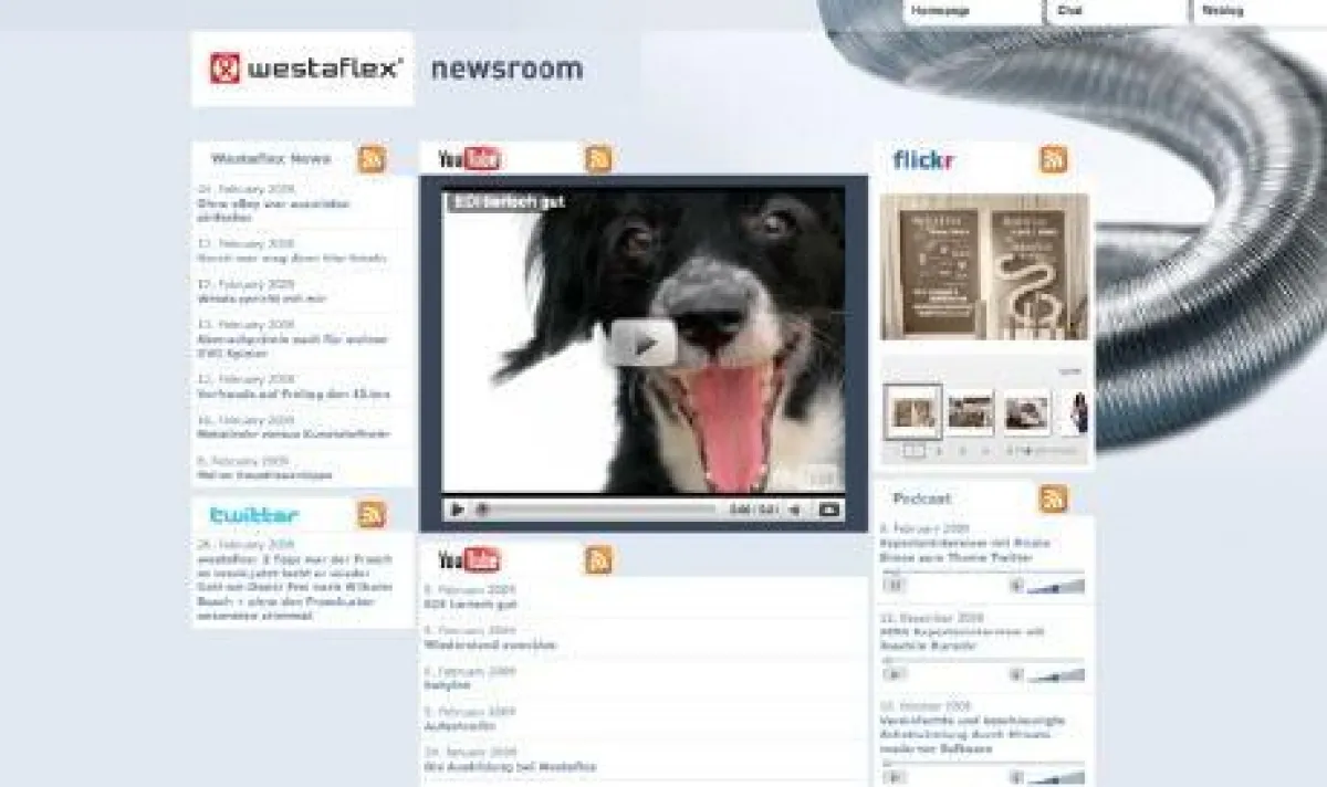 Social Media Newsroom der Westaflex Gruppe