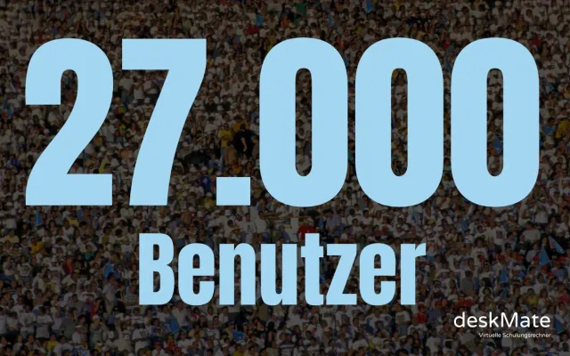 Bild: deskMate ermöglicht jährlich Software-Schulungen für 27.000 Nutzer. Flexibel und ohne IT-Aufwand.