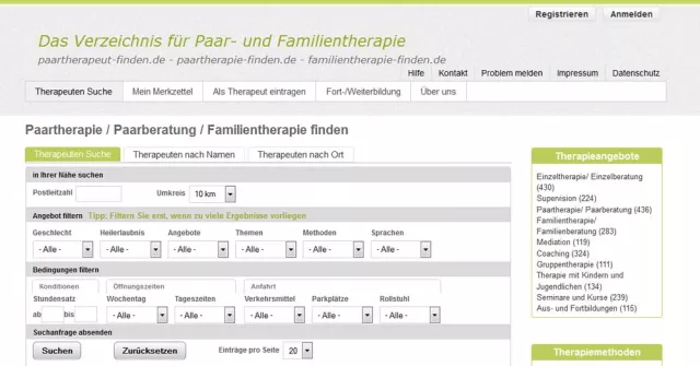 Bild: Neues Portal für Paar- und Familientherapie