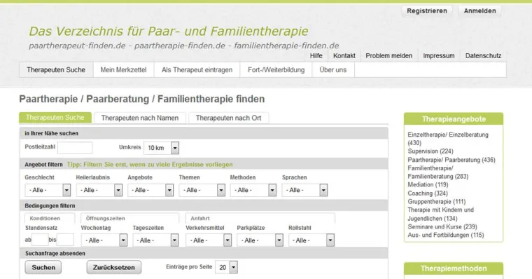 Neues Portal für Paar- und Familientherapie Bild: Neues Portal für Paar- und Familientherapie