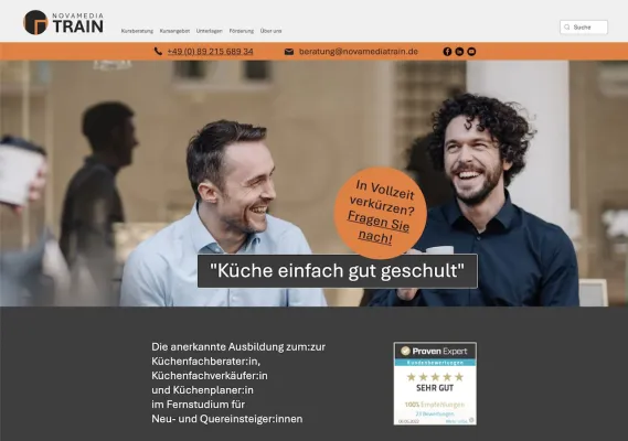 München, 15.05.2022: Website-Refresh bei NOVAMEDIATRAIN – Tipps für die Verkaufssteuerung von Webseiten Bild: München, 15.05.2022: Website-Refresh bei NOVAMEDIATRAIN – Tipps für die Verkaufssteuerung von Webseiten