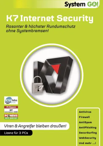 Bild: System GO! K7 Internet Security: Rundumschutz vor Viren und Schnüfflern plus viele Extras