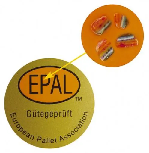Bild: EPAL-Eurogitterboxen - fälschungssicher durch Prüfsiegel