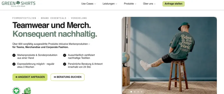 Nachhaltige Teamwear und neuer Online-Auftritt: GREEN SHIRTS baut sein Angebot aus Bild: Nachhaltige Teamwear und neuer Online-Auftritt: GREEN SHIRTS baut sein Angebot aus