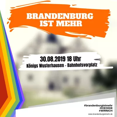 Bild: Brandenburg ist mehr: Zivilgesellschaft demonstriert für ein offenes Brandenburg