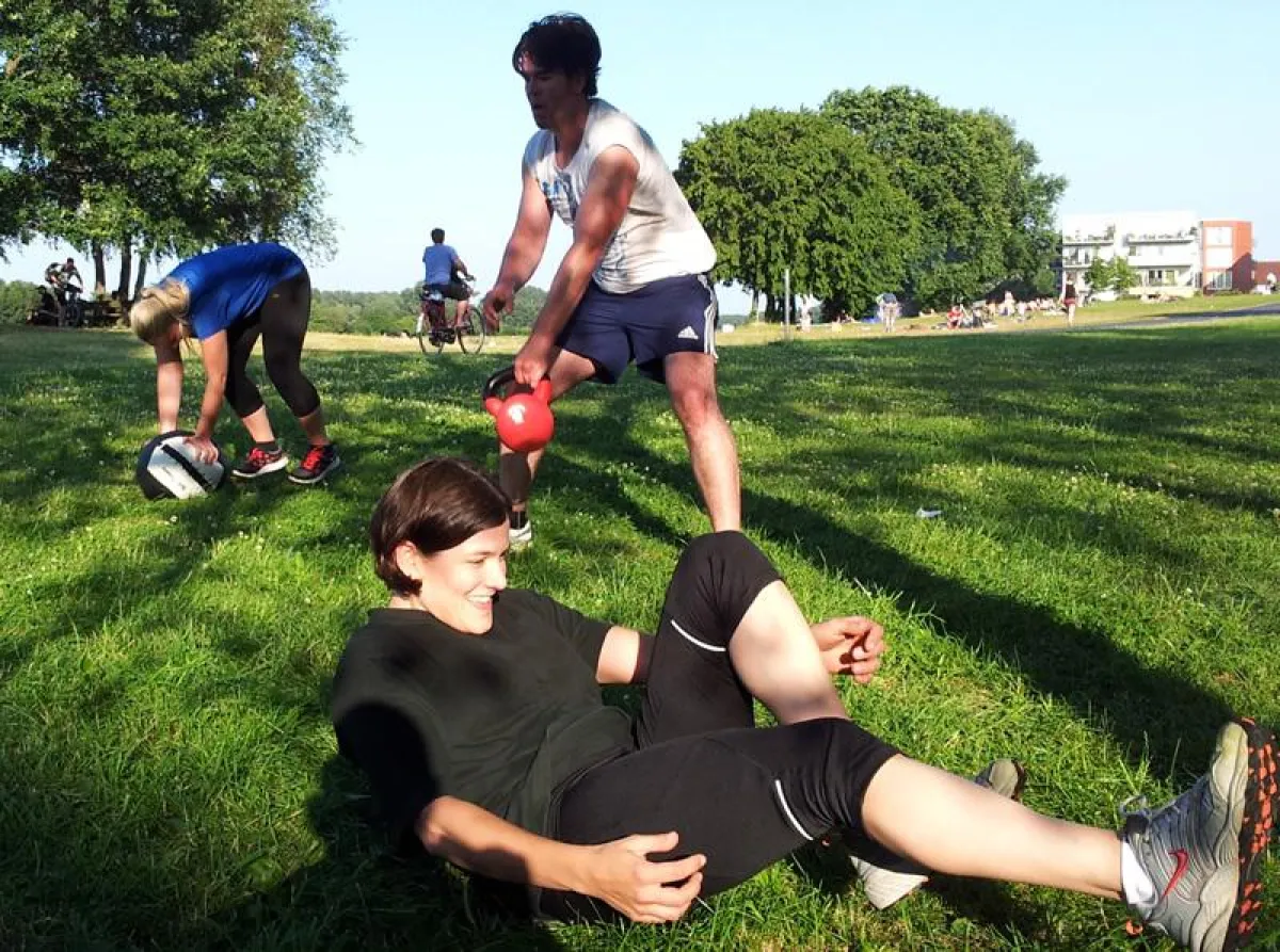 BlankFitte beim Training am Werdersee