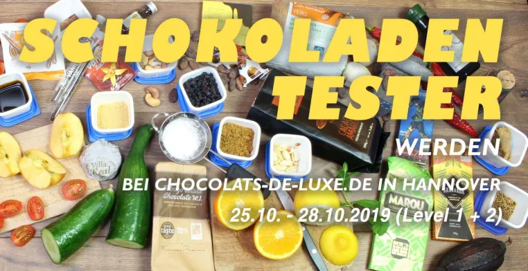 Bild: Jetzt: Schokoladen Tester werden im Oktober 2019 in Hannover bei chocolats-de-luxe.de
