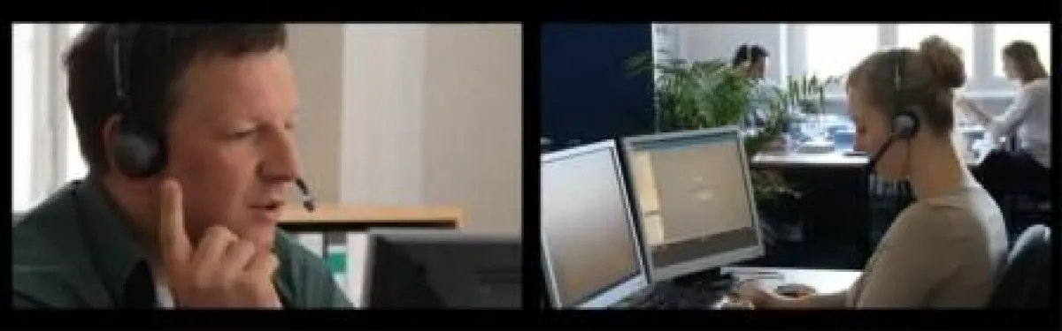 Weiterbildung von zu Hause: Trainer und Teilnehmerin im WBS LernNetz