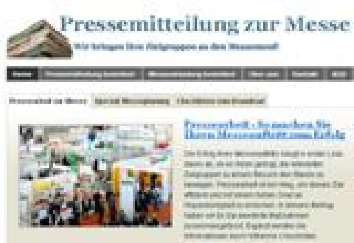 Screenshot pressemitteilung-zur-messe.de